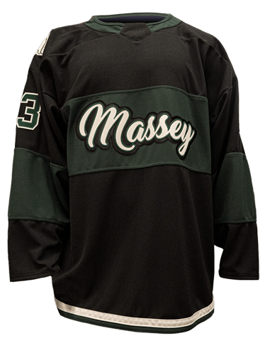 the front of the vincent massey trojans high school hockey jerseys