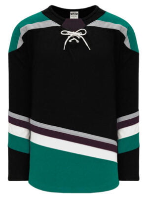 Shop new & classic Pro-Style Select hockey jerseys. Keep cool & dry while you're on the ice. Machine washable & easy to maintain. Because you looked at the Pro-Style Select hockey jerseys, be sure to check out our other sublimated and pro-team designs! Find other jerseys similar to 2018 Anaheim Alternate Black here.