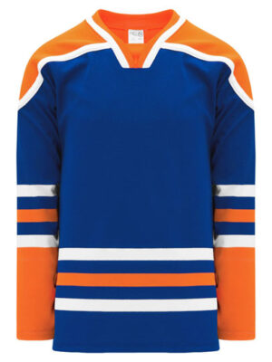 Shop new & classic Pro-Style Select hockey jerseys. Keep cool & dry while you're on the ice. Machine washable & easy to maintain. Because you looked at the Pro-Style Select hockey jerseys, be sure to check out our other sublimated and pro-team designs! Find similar designs to Edmonton Royal Blue here.