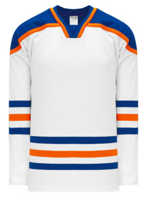 Shop new & classic Pro-Style Select hockey jerseys. Keep cool & dry while you're on the ice. Machine washable & easy to maintain. Because you looked at the Pro-Style Select hockey jerseys, be sure to check out our other sublimated and pro-team designs! Find similar designs to Edmonton White here.