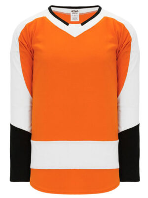 Shop new & classic Pro-Style Select hockey jerseys. Keep cool & dry while you're on the ice. Machine washable & easy to maintain. Because you looked at the Pro-Style Select hockey jerseys, be sure to check out our other sublimated and pro-team designs! Find other jerseys similar to 2017 Philadelphia Orange here.