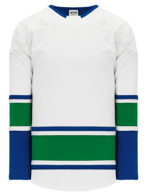 Shop new & classic Pro-Style Select hockey jerseys. Keep cool & dry while you're on the ice. Machine washable & easy to maintain. Because you looked at the Pro-Style Select hockey jerseys, be sure to check out our other sublimated and pro-team designs! Find other jerseys similar to 2017 Vancouver White here.