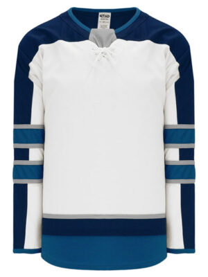 Shop new & classic Pro-Style Select hockey jerseys. Keep cool & dry while you're on the ice. Machine washable & easy to maintain. Because you looked at the Pro-Style Select hockey jerseys, be sure to check out our other sublimated and pro-team designs! Find other jerseys similar to 2017 Winnipeg White here.