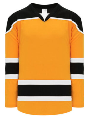 Shop new & classic Pro-Style Select hockey jerseys. Keep cool & dry while you're on the ice. Machine washable & easy to maintain. Because you looked at the Pro-Style Select hockey jerseys, be sure to check out our other sublimated and pro-team designs! Find other jerseys similar to Pro-Style Select Gold Black here.